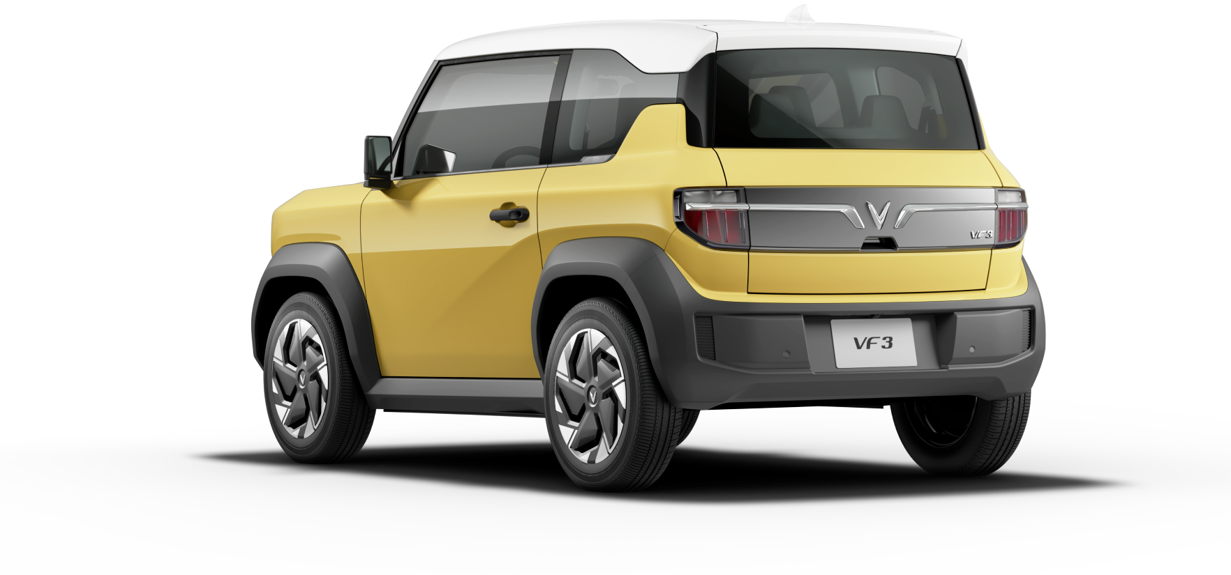 VinFast VF 3 nhìn từ góc ba phần tư phía sau